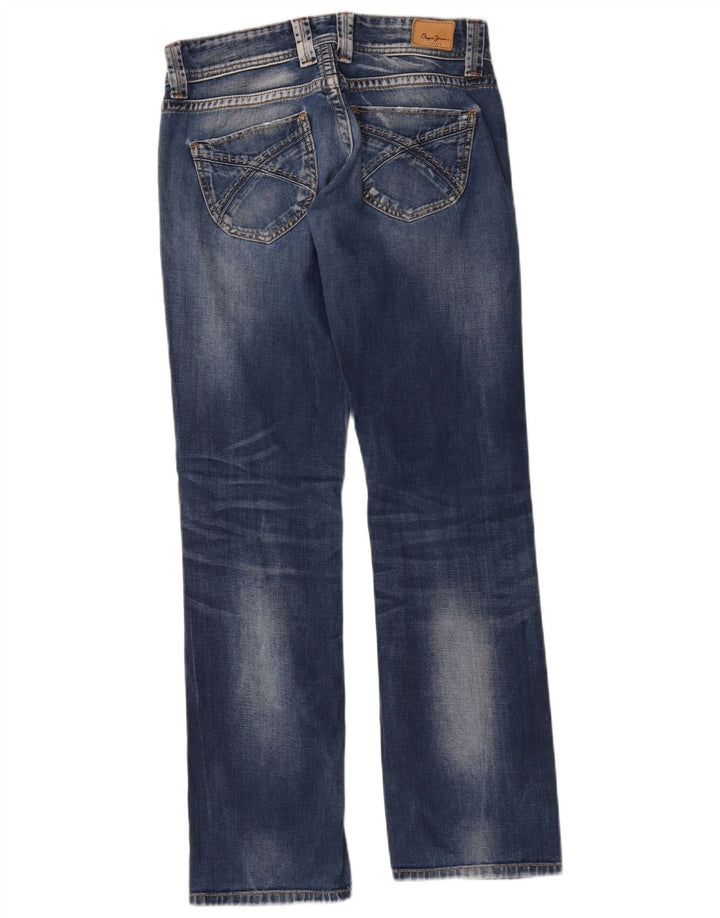 PEPE Jeans feminino bootcut jeans W27 L32 azul algodão