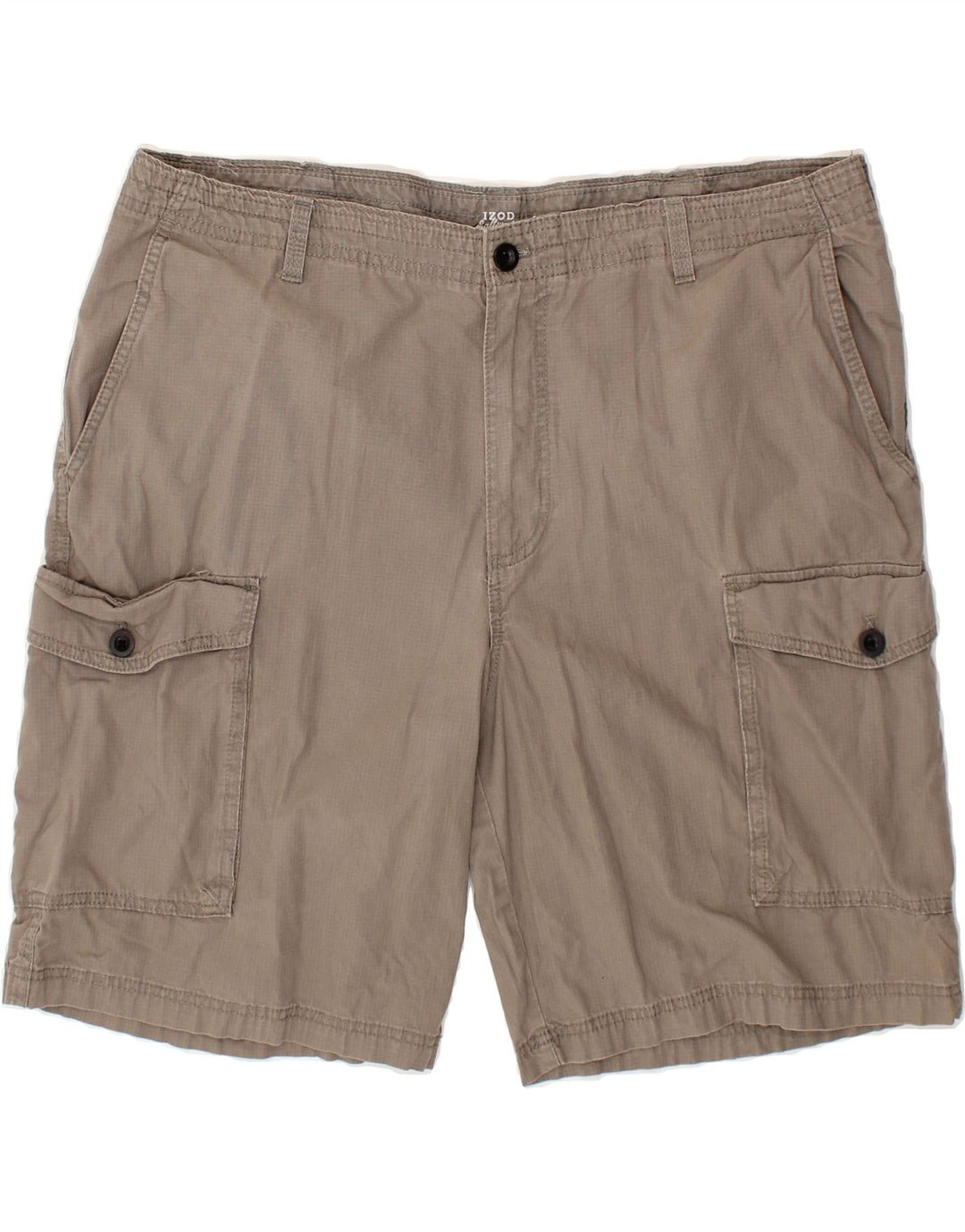 IZOD Mens Salt Water Cargo Shorts W40 XL Grey Cotton Vintage Izod and Second-Hand Izod from Messina Hembry 