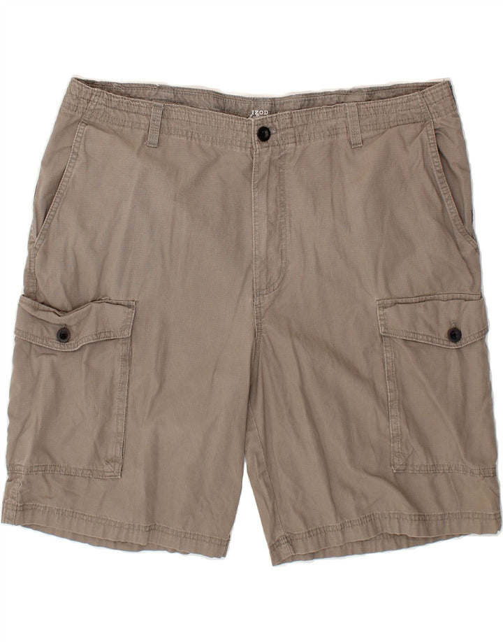 IZOD Mens Salt Water Cargo Shorts W40 XL Grey Cotton Vintage Izod and Second-Hand Izod from Messina Hembry 