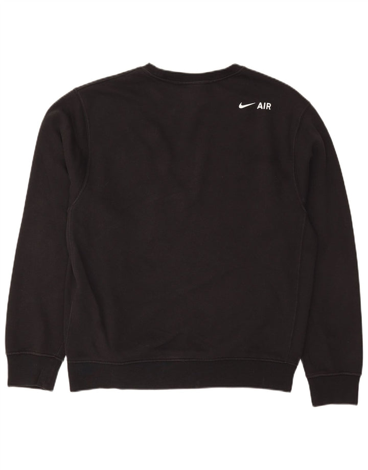 Nike masculino gráfico moletom jumper médio algodão preto