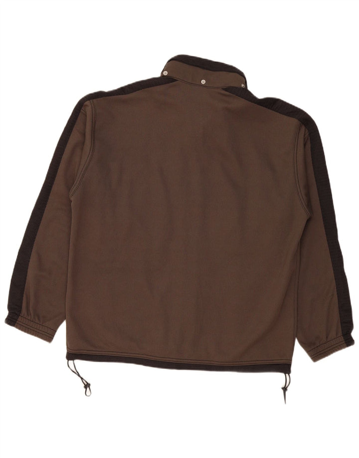 Diadora Mens Tracksuit Top Jacket UK 40 Medium Khaki Colourblock Poliéster