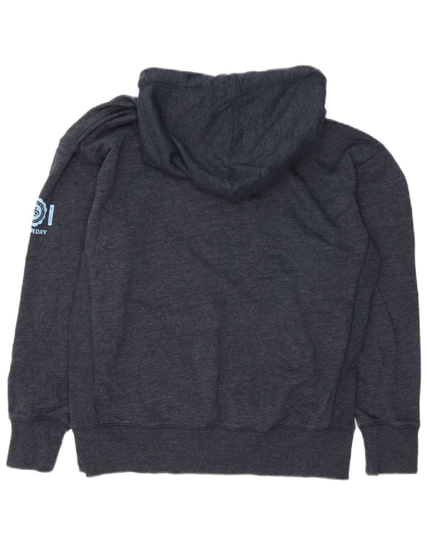 Superdry Mens Graphic Loose Fit Hoodie Jumper XS Azul Marinho Algodão