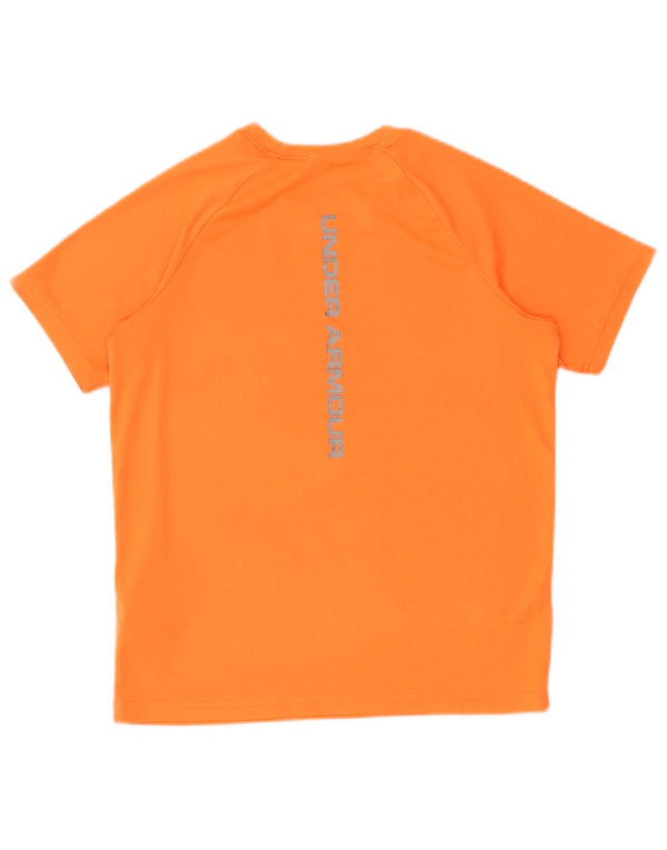 Camiseta UNDER ARMOUR Meninos 11-12 Anos Grande Poliéster Laranja