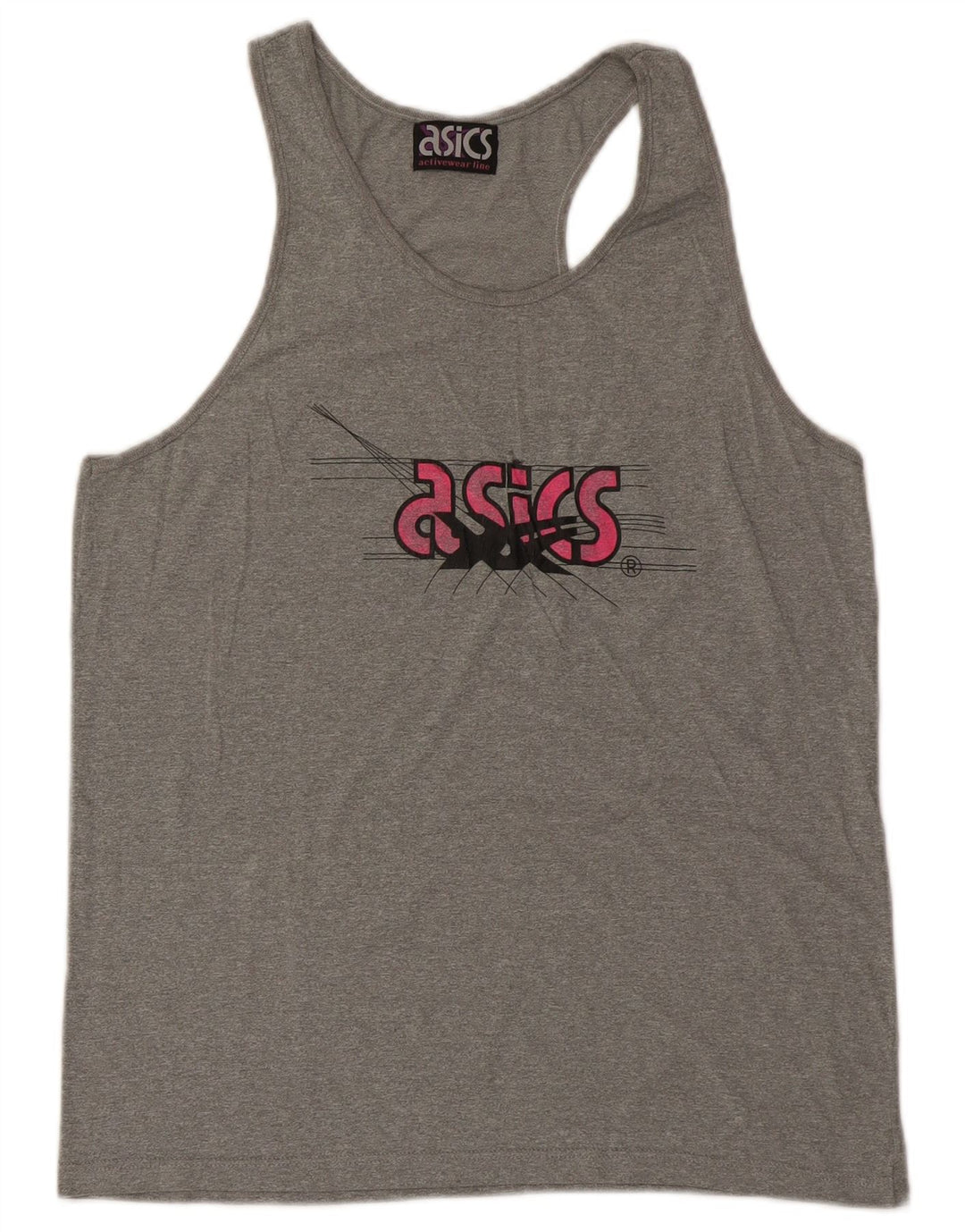 ASICS Mens Graphic Vest Top Cinza Médio