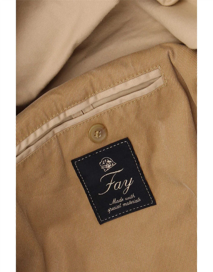 Jaqueta Blazer Fay Masculina Utilitária de 4 Botões Reino Unido 40 Grande Bege