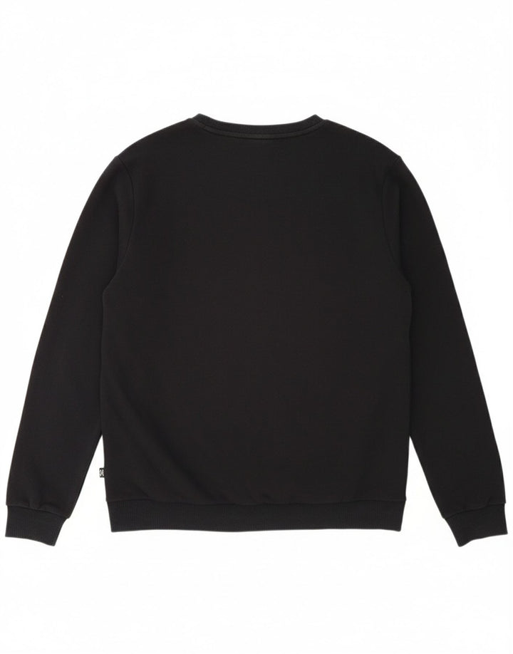 PUMA moletom gráfico masculino jumper grande algodão preto