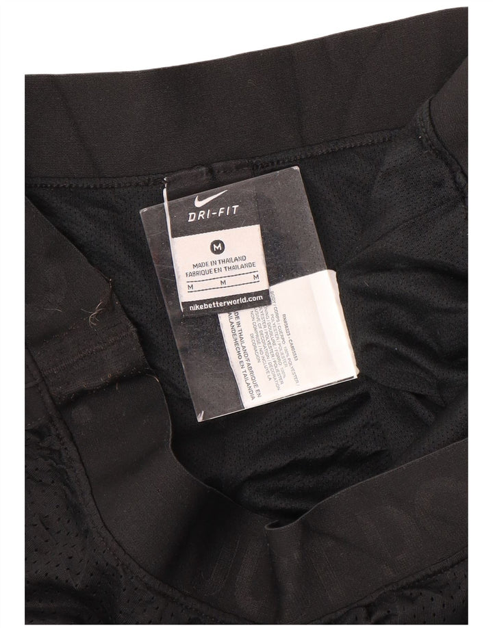 Shorts esportivos femininos Nike Dri Fit Graphic UK 14 médio preto poliéster