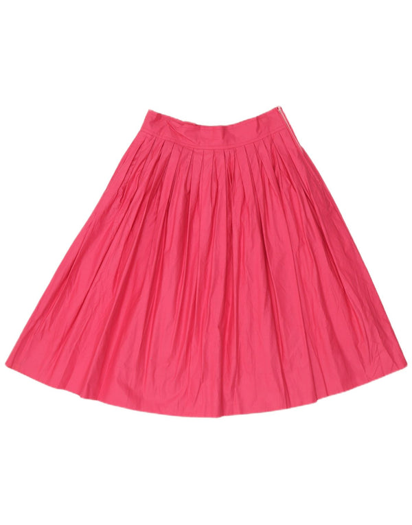 Saia plissada feminina vintage W24 XS rosa