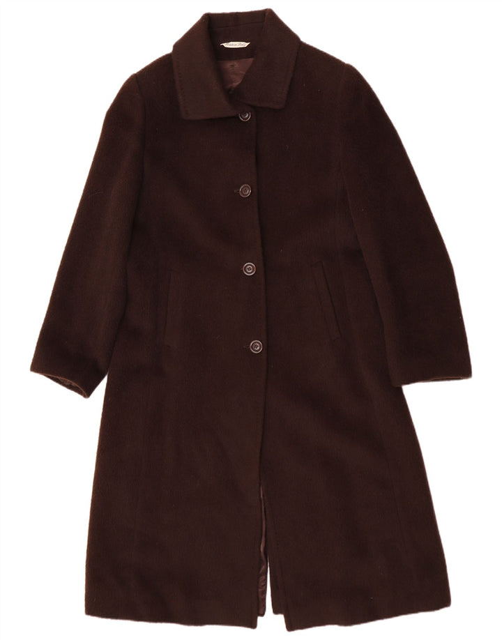 Sobretudo feminino vintage IT 48 XL lã marrom