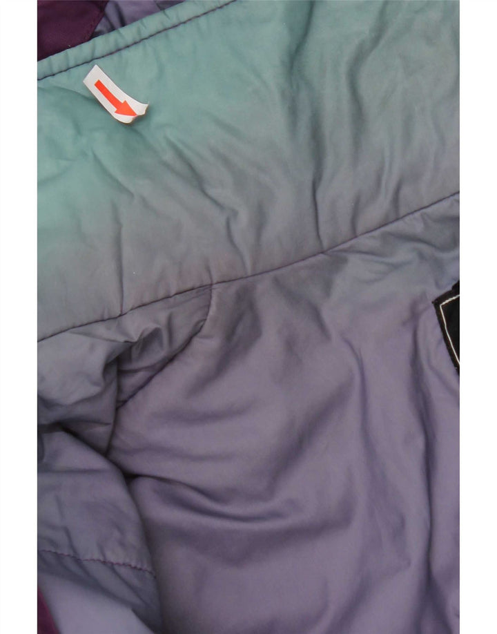 Jaqueta corta-vento feminina com capuz Berghaus UK 12 nylon roxo médio