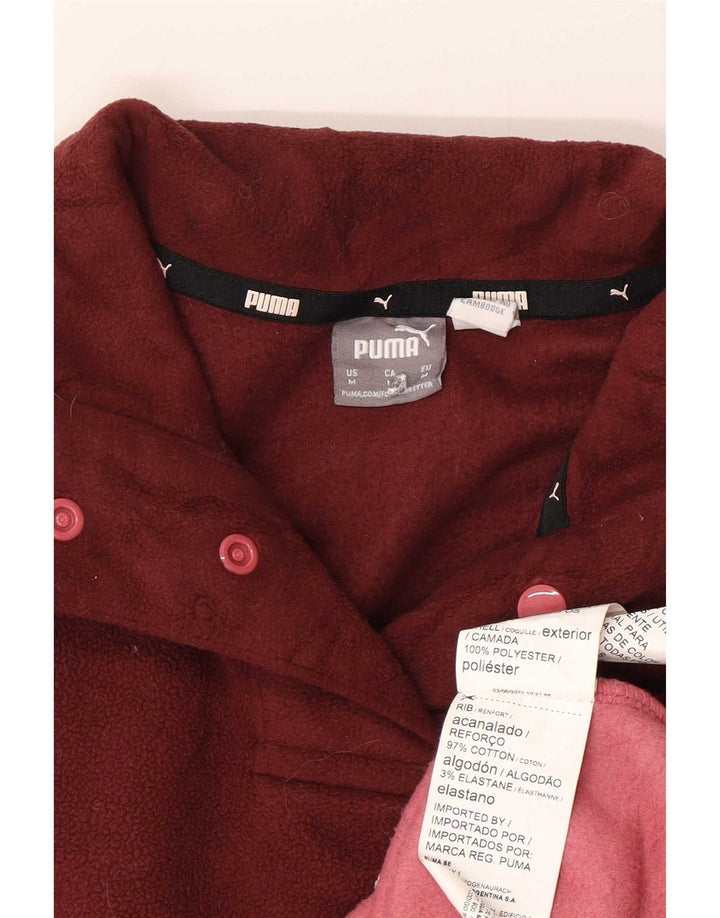 Puma feminino oversized gráfico velo jumper Reino Unido 14 Médio Borgonha