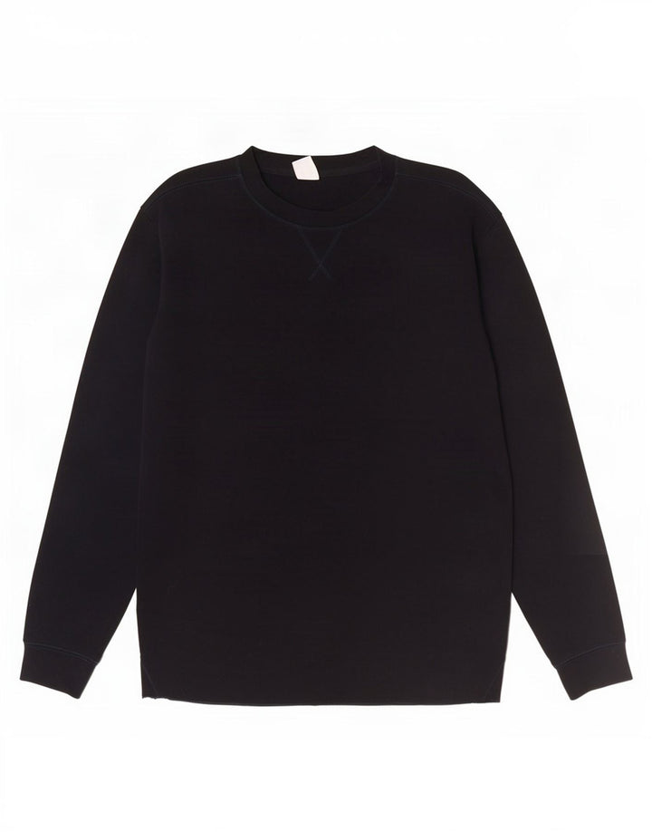Zara Top masculino manga comprida médio algodão preto