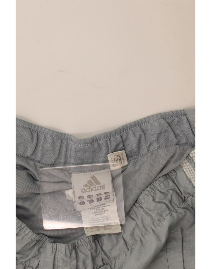 Shorts esportivos masculinos Adidas poliéster cinza médio