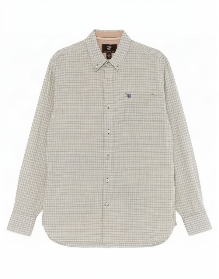 Camisa masculina Timberland Regular Fit verde médio xadrez