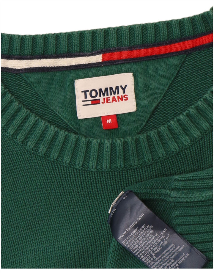 Suéter masculino TOMMY HILFIGER com gola redonda, algodão verde médio