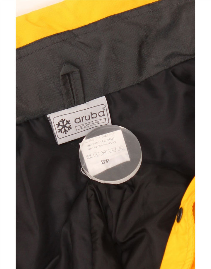 Jaqueta de esqui impermeável masculina vintage IT 48 Colorblock amarelo médio