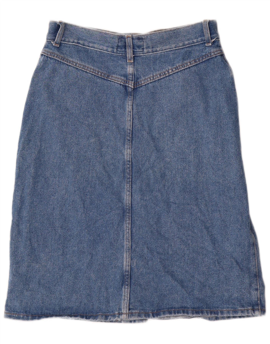 Saia jeans feminina VINTAGE IT 42 médio W30 algodão azul