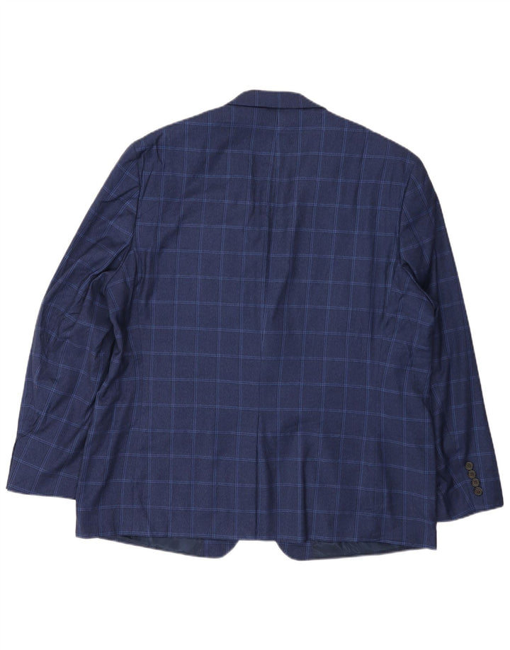 Jaqueta Blazer Masculina Ralph Lauren com 2 Botões Reino Unido 46 2XL Azul Marinho Xadrez