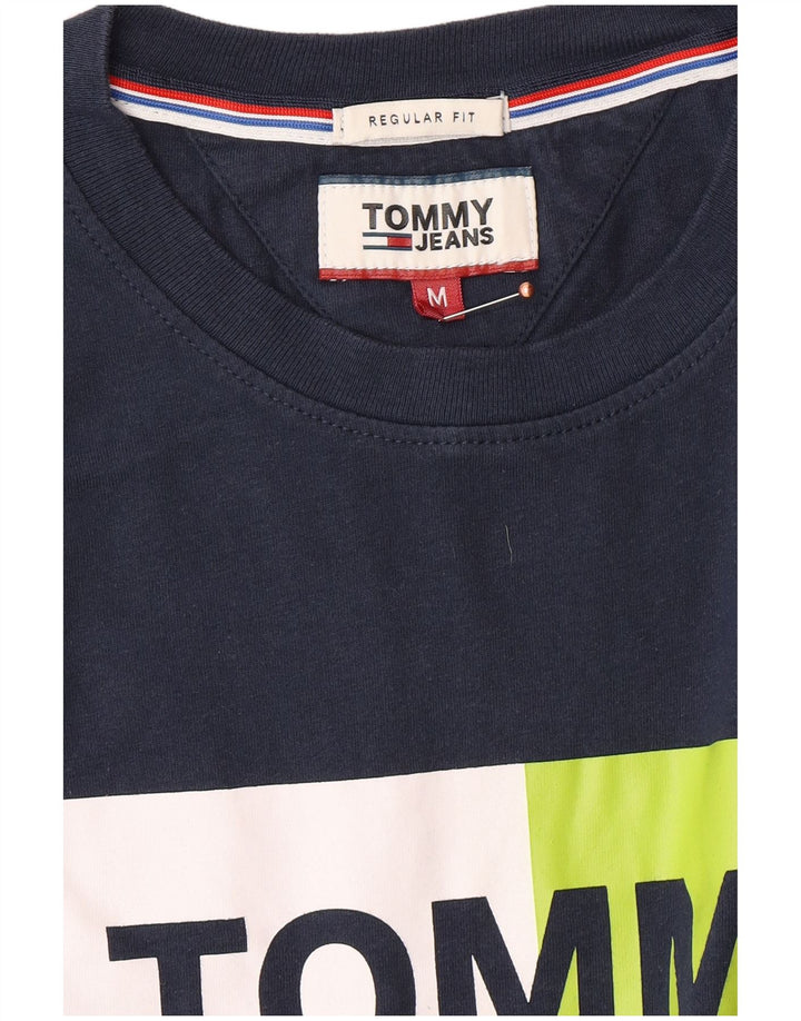 TOMMY HILFIGER Camiseta masculina regular fit gráfica top médio azul marinho