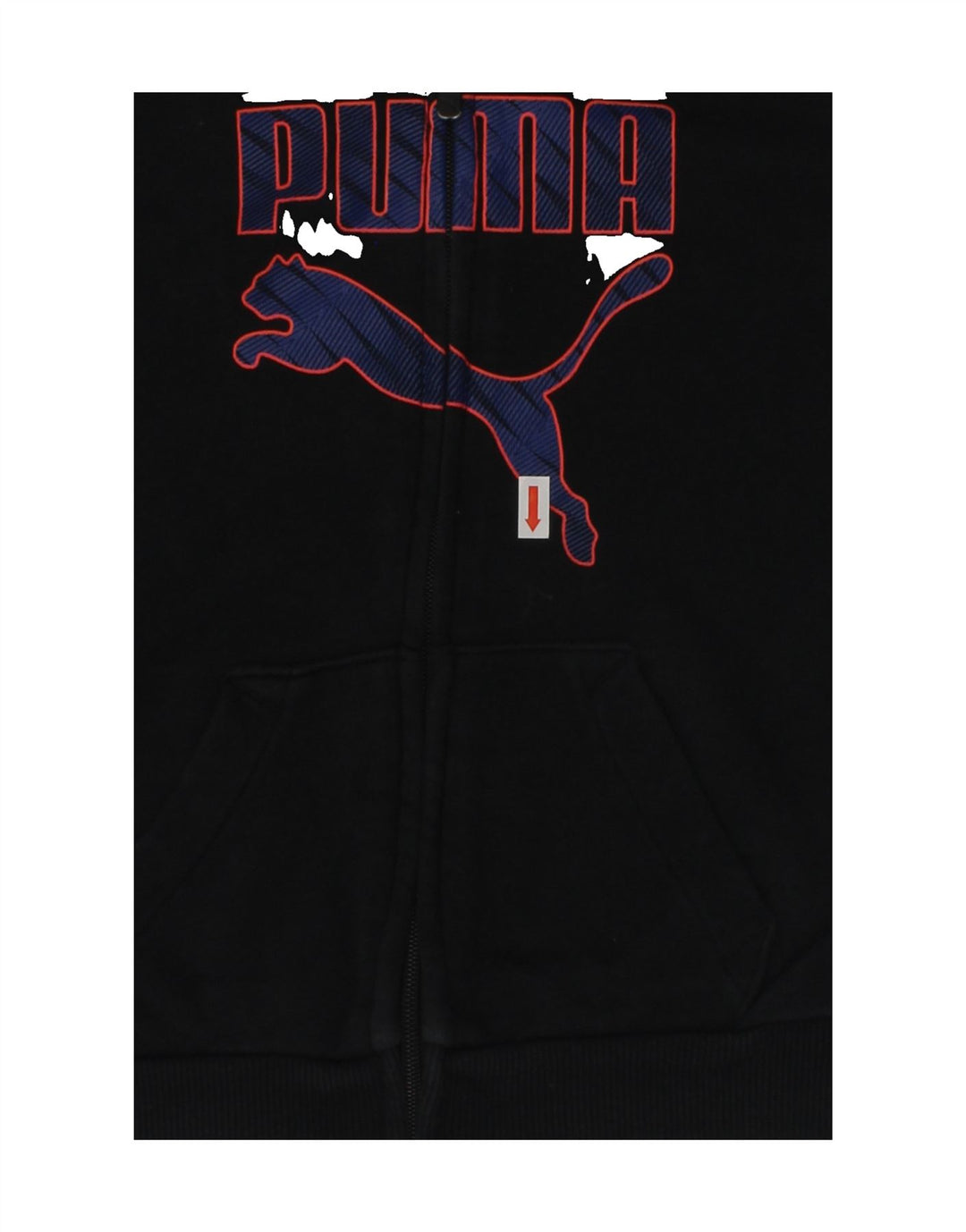 PUMA Boys Graphic Zip Hoodie Sweater 5-6 Years Black Cotton | Vintage Puma | Thrift | Second-Hand Puma | Used Clothing | Messina Hembry 