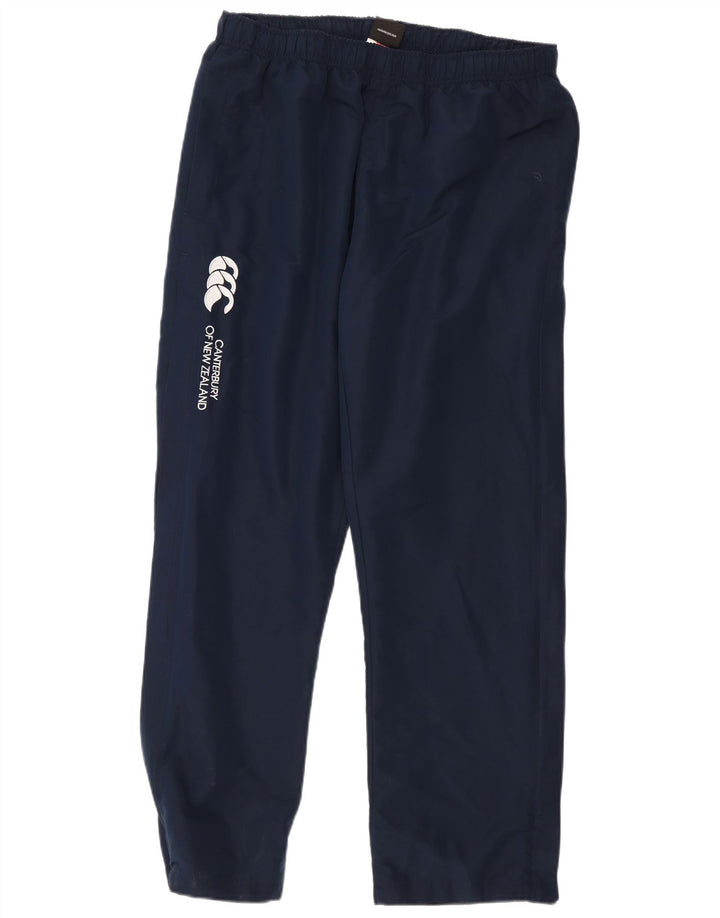 Calça corta-vento masculina Canterbury 2XL poliéster azul marinho