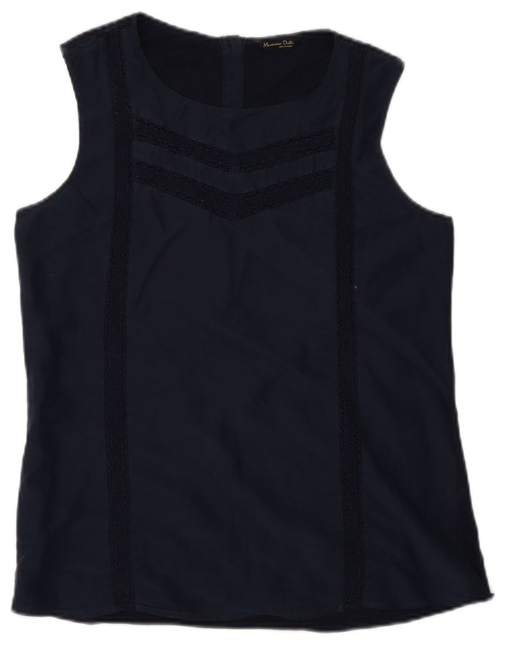 Colete feminino Massimo Dutti UK 12 médio azul marinho
