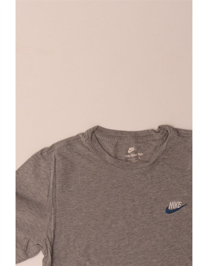 Camiseta masculina NIKE Top Pequeno Algodão Cinza