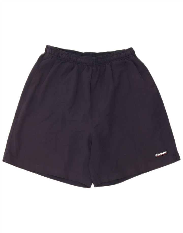 Shorts esportivos masculinos Reebok médio azul marinho
