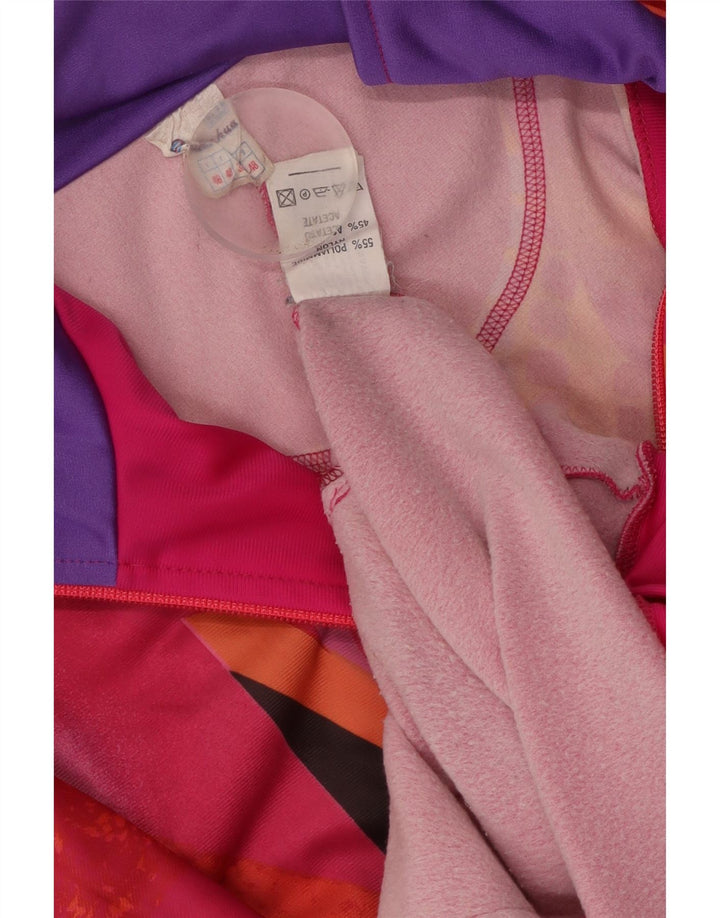 Poliéster cor-de-rosa médio do Reino Unido 38 da parte superior do fato de treino dos homens do vintage