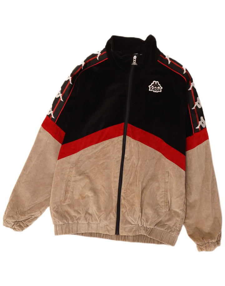 Jaqueta bomber masculina Kappa UK 38 médio preto colorblock algodão