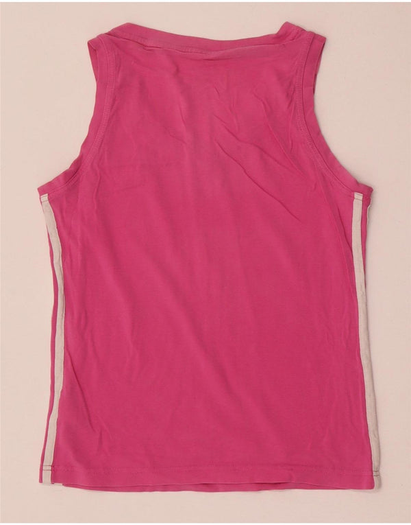 Adidas Womens Crop Vest Top UK 12 Médio Algodão Rosa