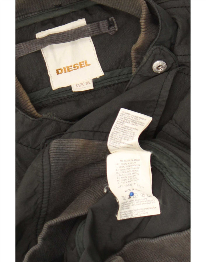 Jaqueta militar feminina Diesel UK 18 XL preta nylon