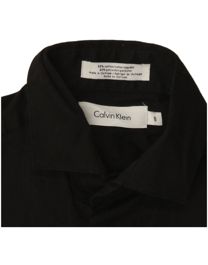 Camisa masculina CALVIN KLEIN 7-8 anos algodão preto