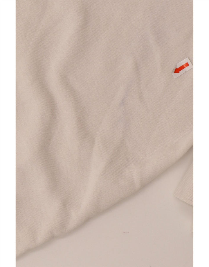 NIKE Womens Oversized Crop Graphic Moletom Jumper UK 16 Grande Branco