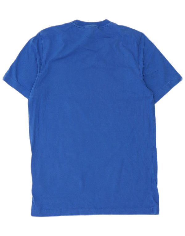 Adidas Mens Graphic T-Shirt Top Médio Algodão Azul