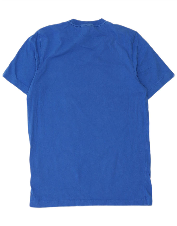 Adidas Mens Graphic T-Shirt Top Médio Algodão Azul