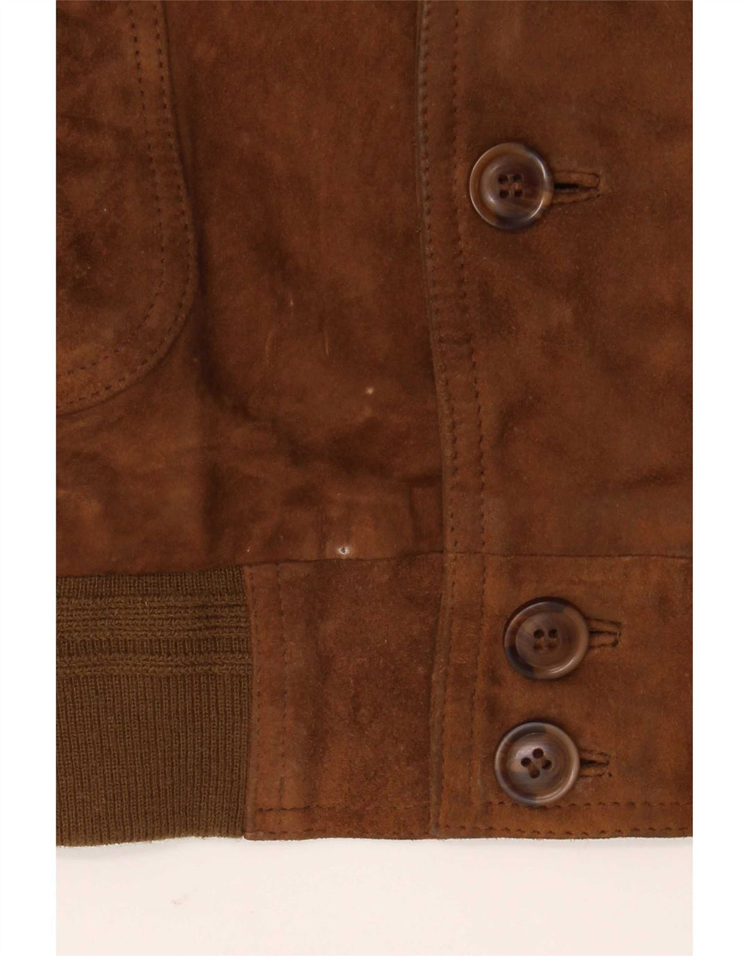 Jaqueta bomber masculina vintage de camurça IT 54 2XL couro marrom