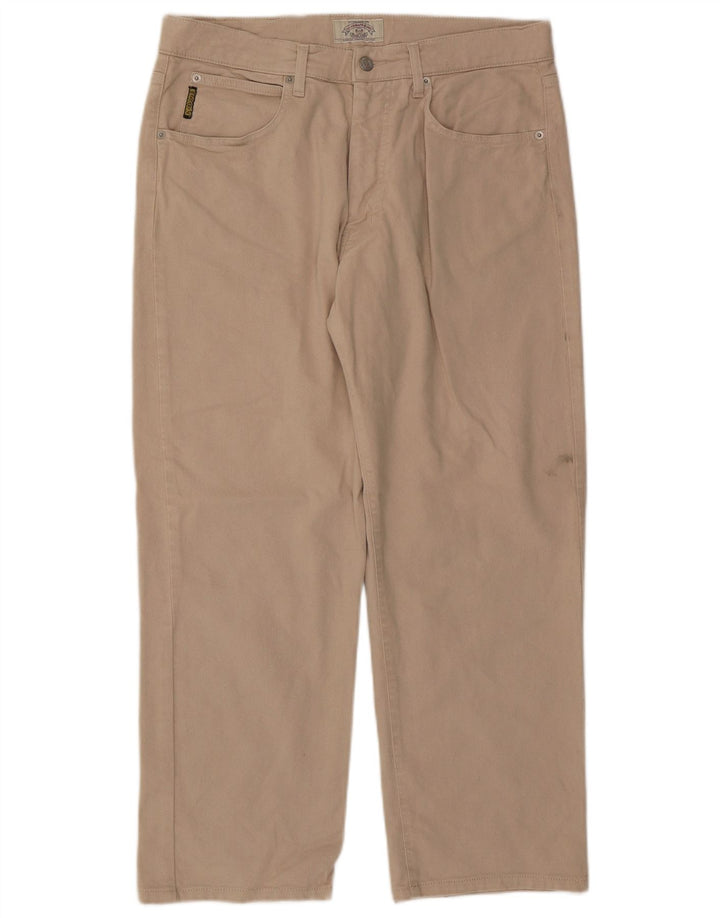 Calça casual reta masculina Armani W36 L27 bege
