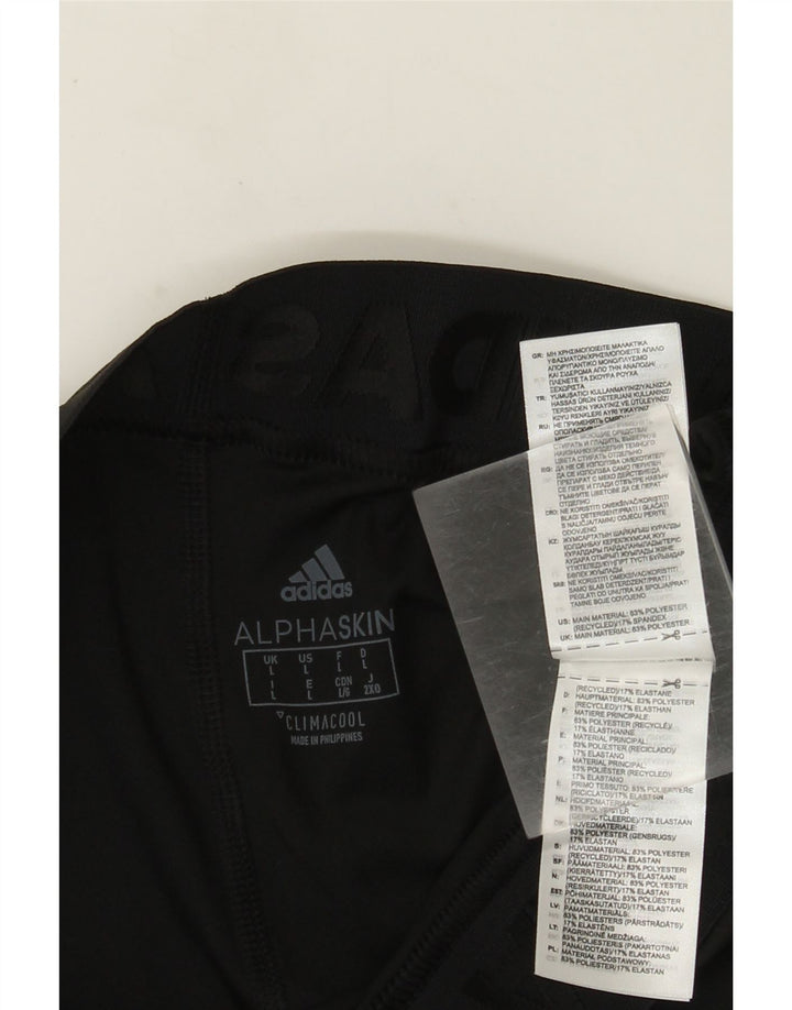 Adidas Womens Climacool Graphic Leggings UK 16 Grande Poliéster Preto