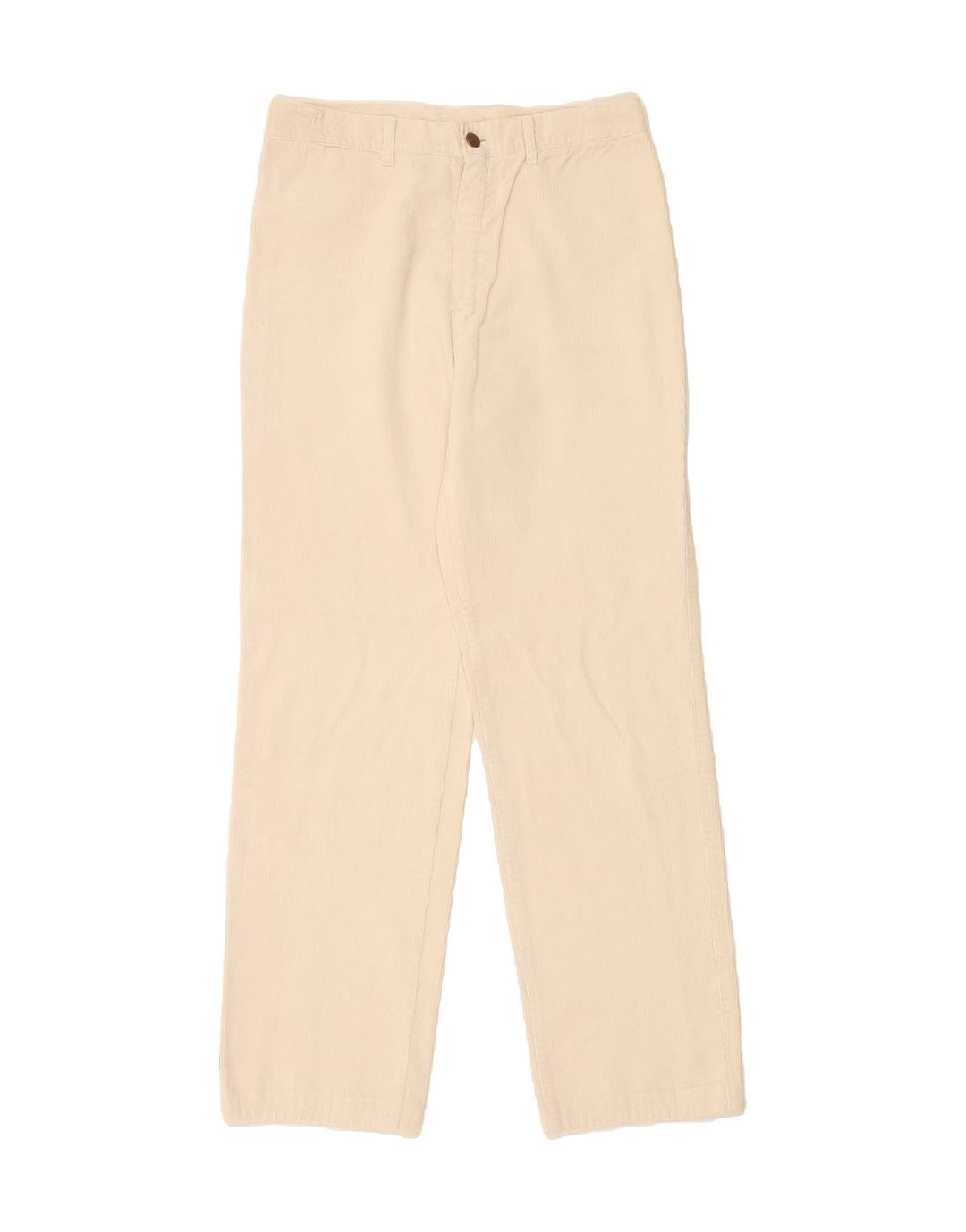 VINTAGE Womens Straight Corduroy Trousers W30 L30 Off White Vintage Vintage and Second-Hand Vintage from Messina Hembry 