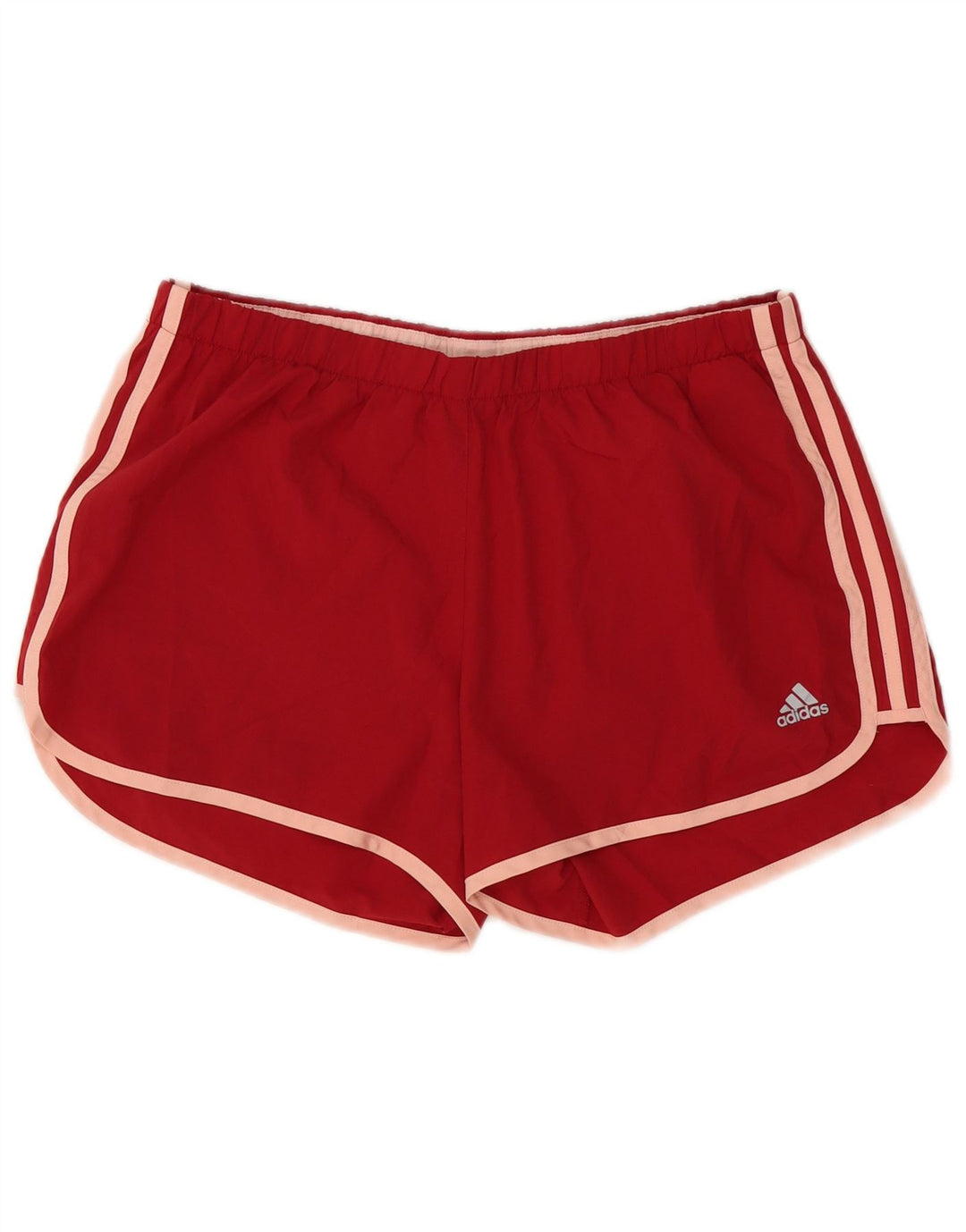 ADIDAS Womens Climalite Sport Shorts UK 14 Grande Poliéster Vermelho