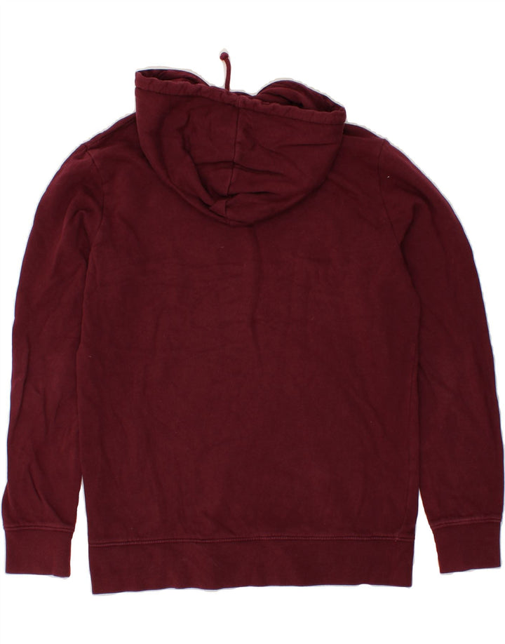 JACK & JONES Mens Graphic Hoodie Jumper Large Burgundy Cotton Vintage Jack & Jones and Second-Hand Jack & Jones from Messina Hembry 