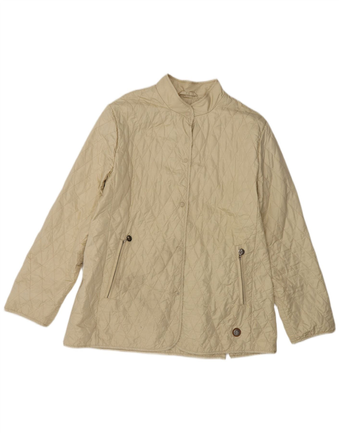 Jaqueta acolchoada feminina Moncler tamanho 4 XL bege