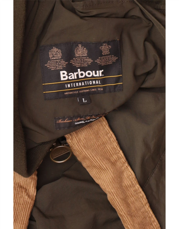 Jaqueta bomber masculina BARBOUR UK 40 grande poliamida cáqui