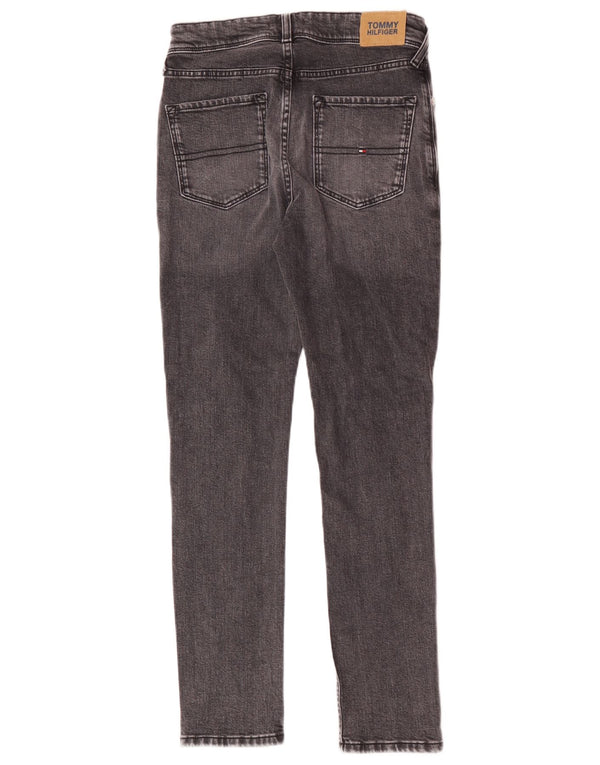 Tommy Hilfiger Meninos Slim Jeans 13-14 Anos W28 L28 Cinza Algodão