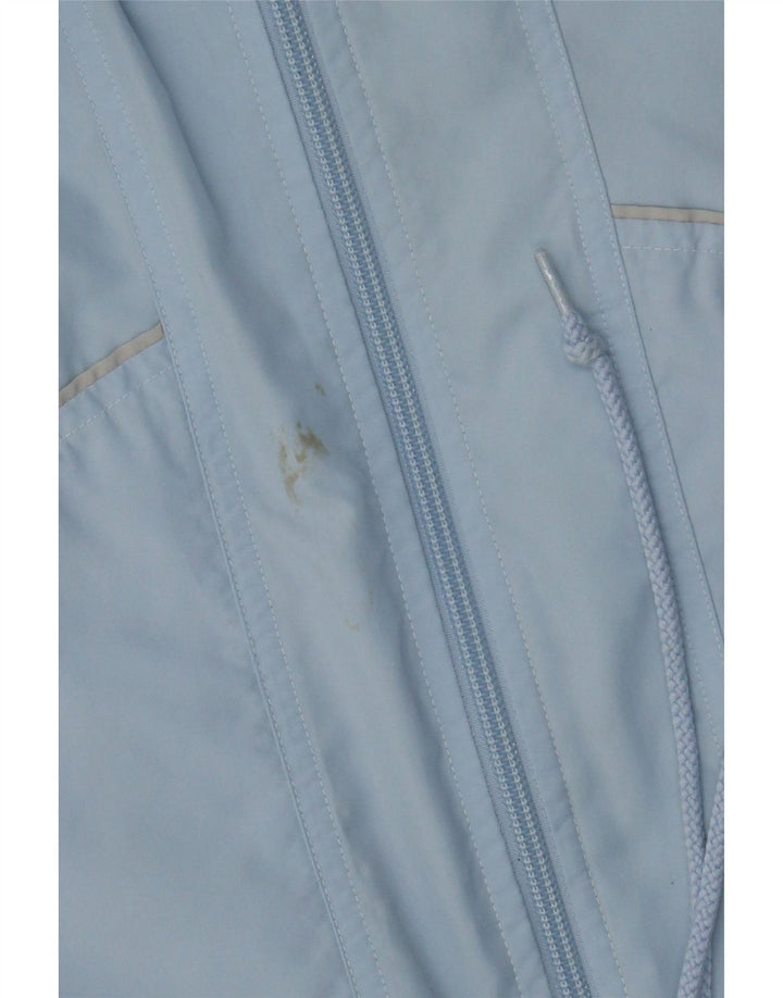 ADIDAS Womens Tracksuit Top Jacket UK 14 Grande Azul Poliéster