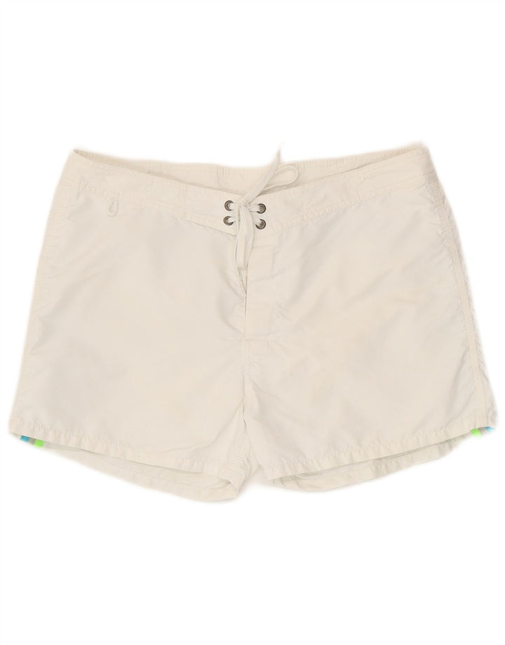 Sundek Mens Natação Shorts Grande Nylon Branco