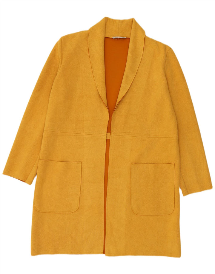 Sobretudo aberto grande Zara feminino Reino Unido 10 pequeno amarelo