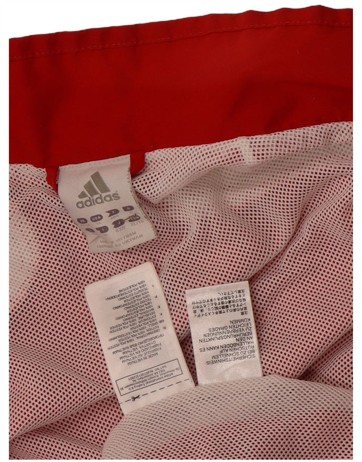 Adidas Mens Graphic Rain Jacket UK 48/50 XL Vermelho Colorblock Poliéster