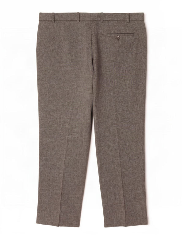 Calça masculina de ajuste regular Marks & Spencer W40 L29 poliéster cinza